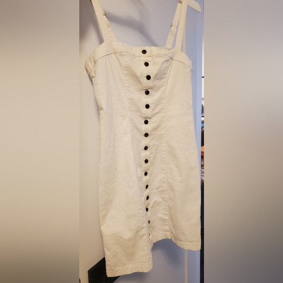 Forever 21 White Buttoned Mini Sundress - Picture 4 of 4